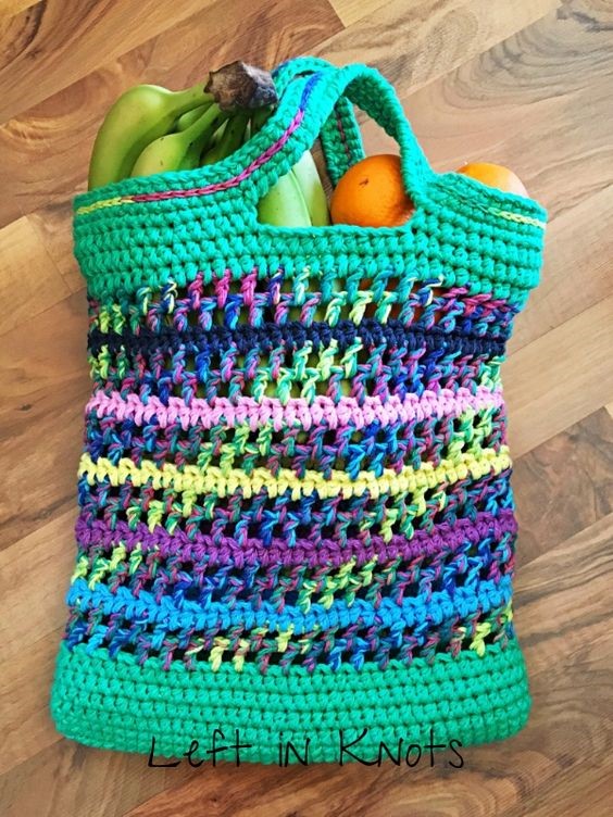 Crochet Market Bag via Left in Knots