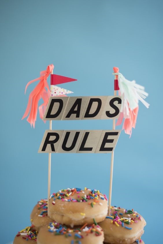 Father's Day Cake Toppers via Oh Happy Day