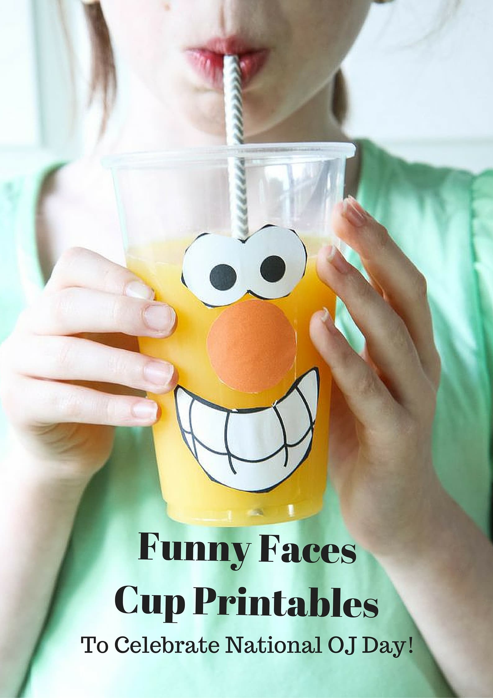 Celebrate National OJ Day (Funny Faces Printable) from MomAdvice.com