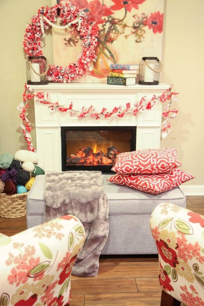 How to Make a Fabric Wreath And Garland from MomAdvice.com