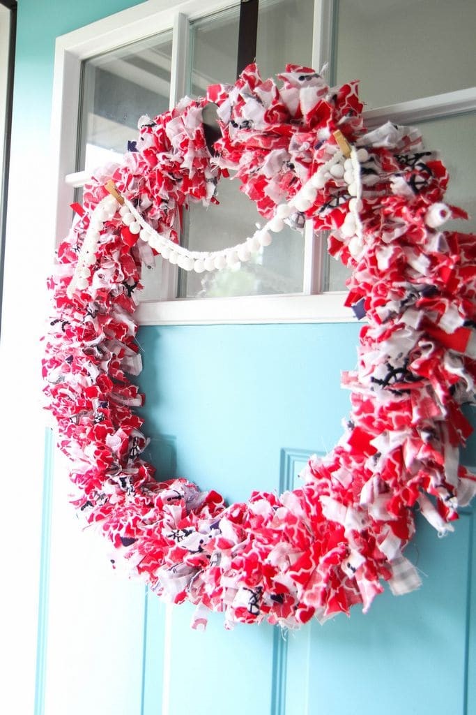 How to Make a Fabric Wreath And Garland from MomAdvice.com