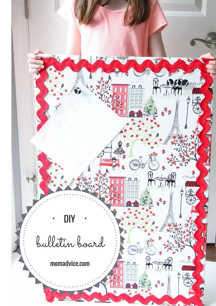 DIY Fabric Bulletin Board Tutorial from MomAdvice.com
