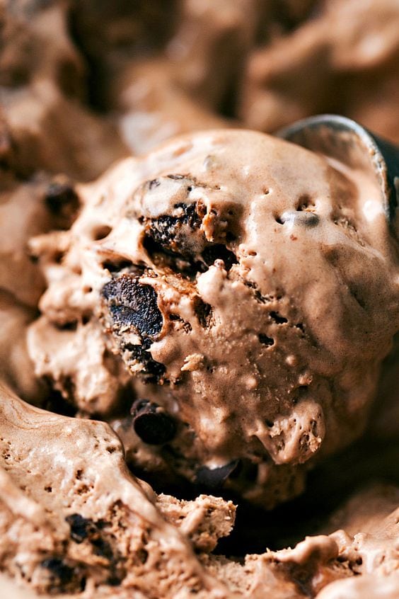 No Churn Brownie Batter Ice Cream via The Recipe Critic