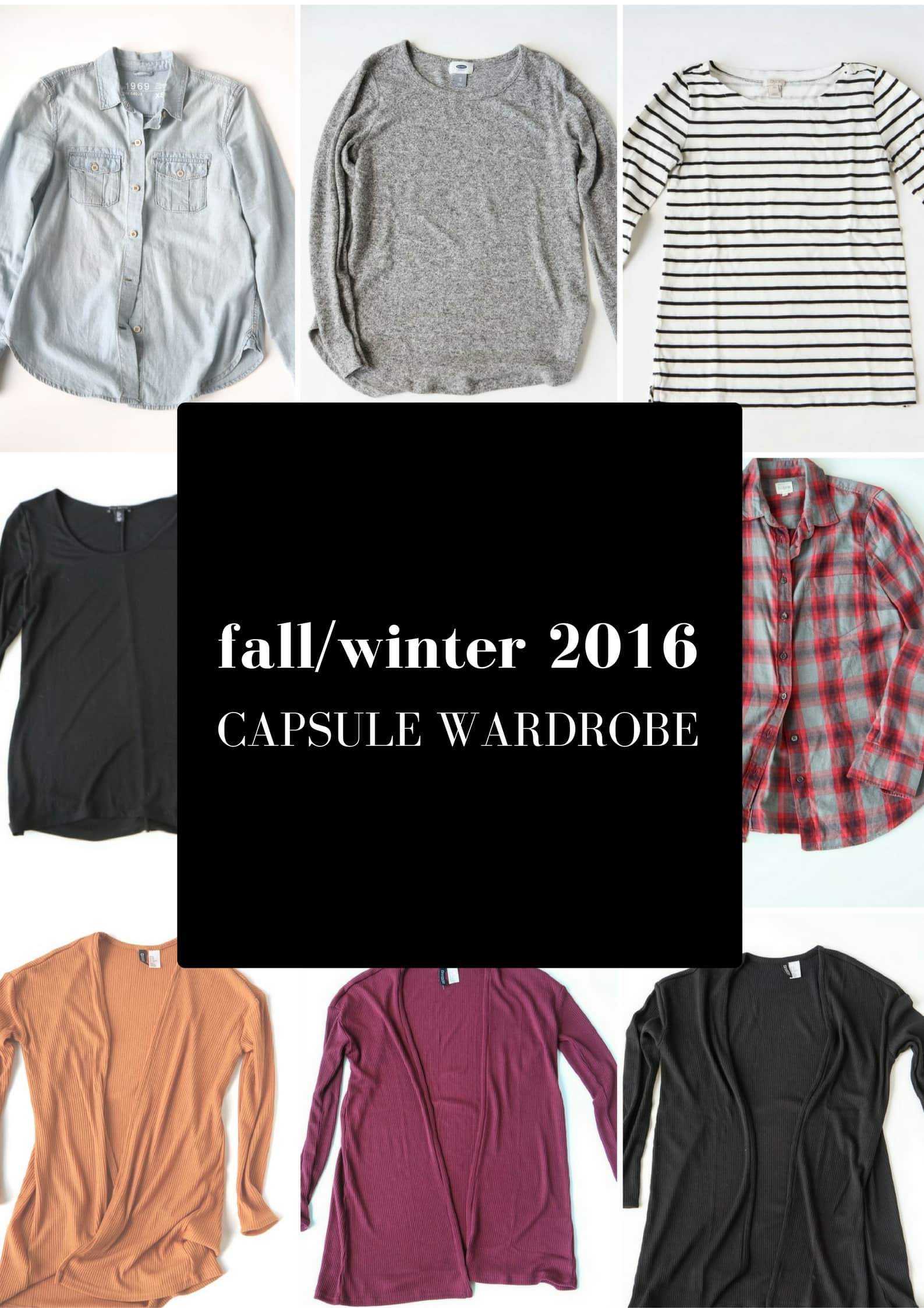 Fall/Winter 2106 Fashion Capsule Wardrobe from MomAdvice.com