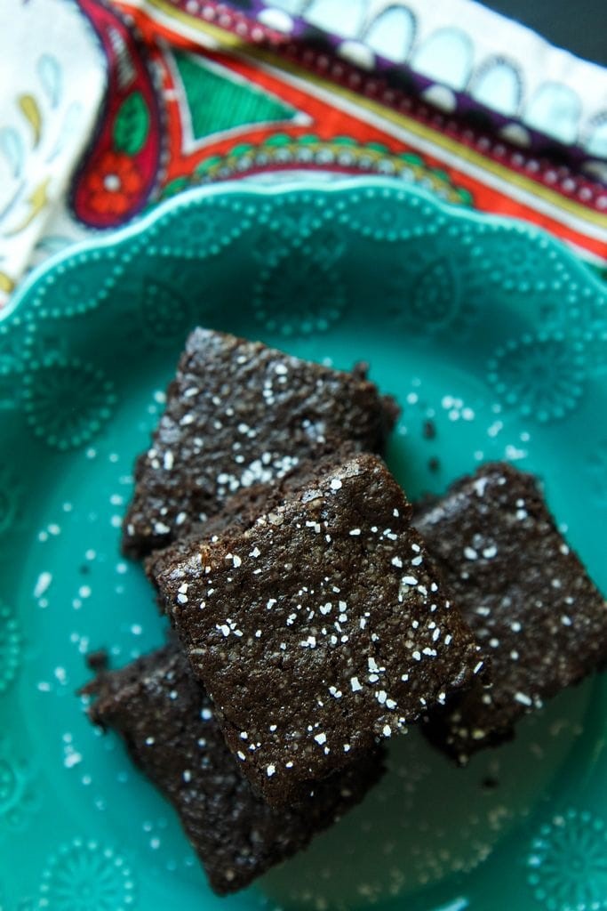 Gluten-Free Dark Chocolate Sea Salt Brownies from MomAdvice.com