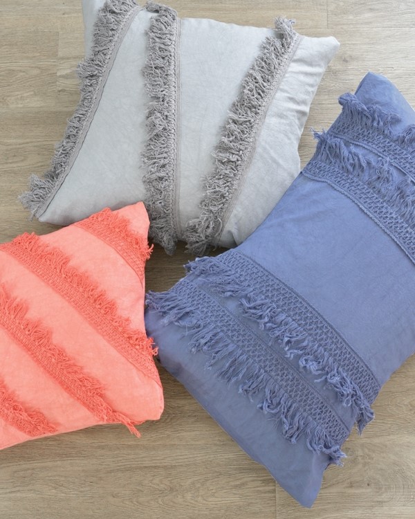Dyed Fringe Pillows