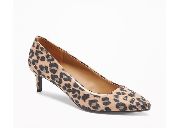 Suede Mid-Heel Pump