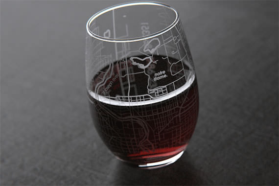 Notre Dame Wine Glass