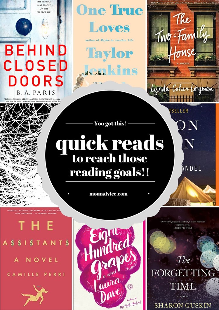 Quick Reads to Reach Those Reading Goals from MomAdvice.com