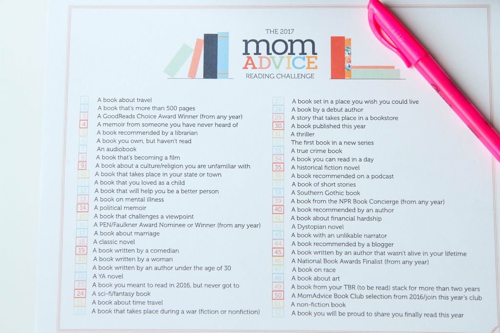 The 2017 MomAdvice Reading Challenge (FREE Printable!!)