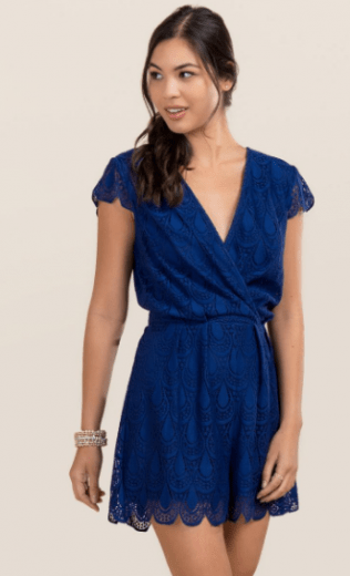 blue lace romper