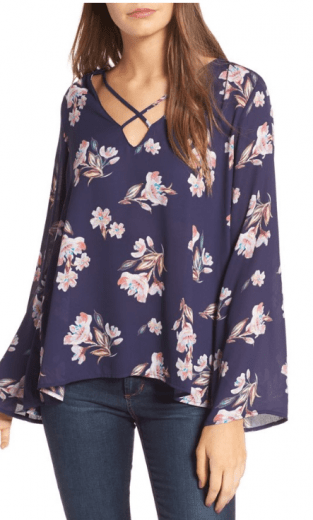 Lush Cross-Front Blouse