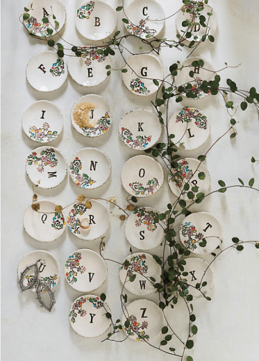 mongrammed ring dish