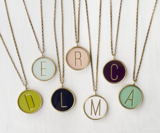 Round Initial Necklace