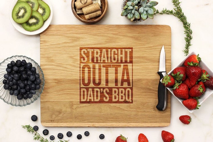 Straight Outta Dad's BBQ Cutting Board