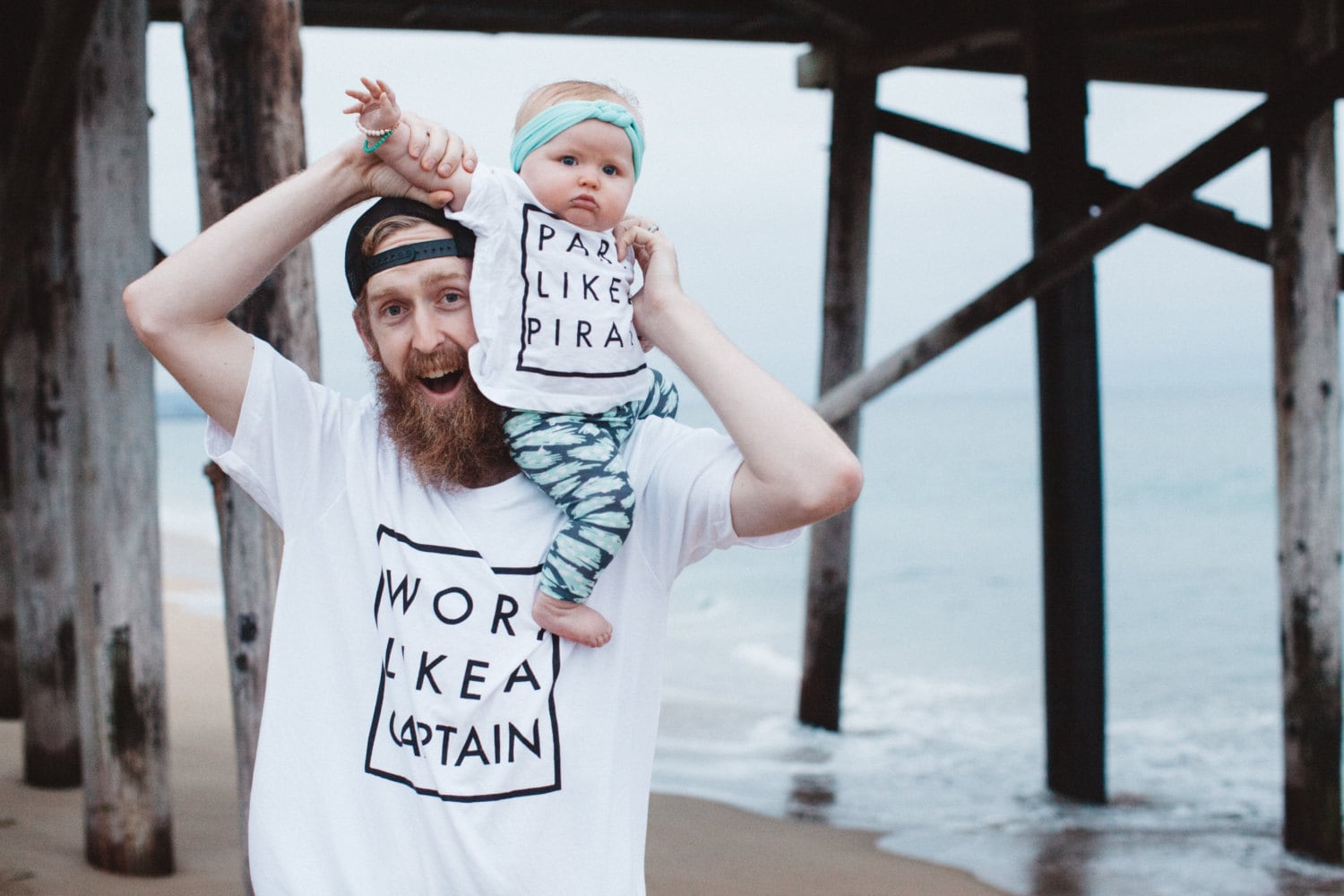 Work Like a Captain, Party Like a Pirate Tee Set