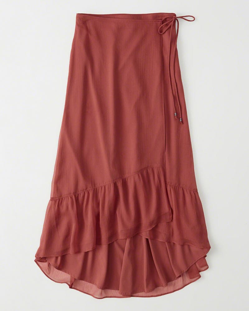 Chiffon Wrap Maxi Skirt