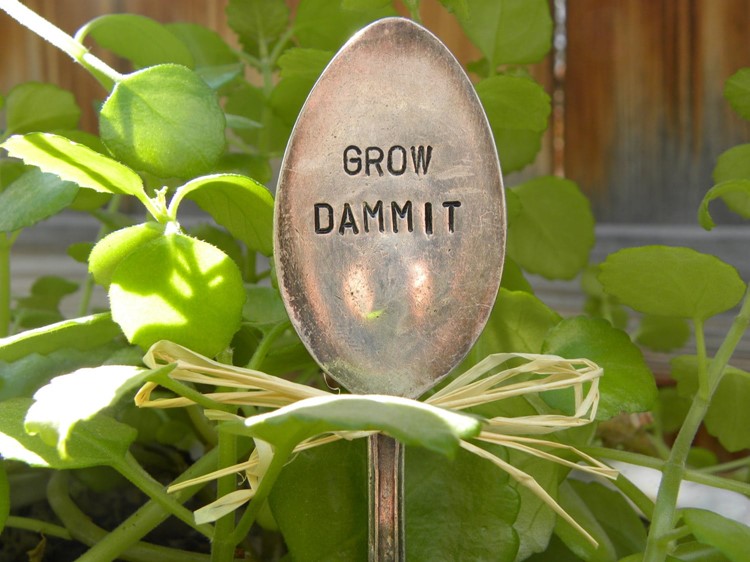 grow dammit garden marker