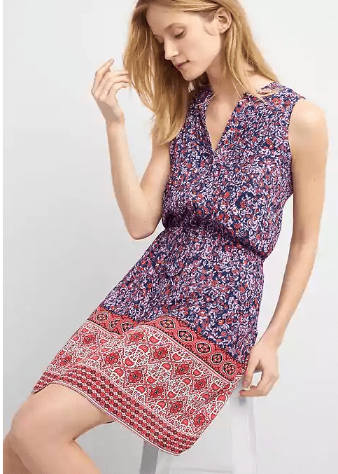 Sleeveless Pintuck Dress