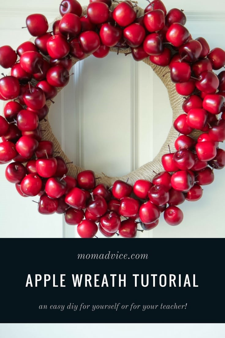 DIY Apple Wreath Tutorial from MomAdvice.com