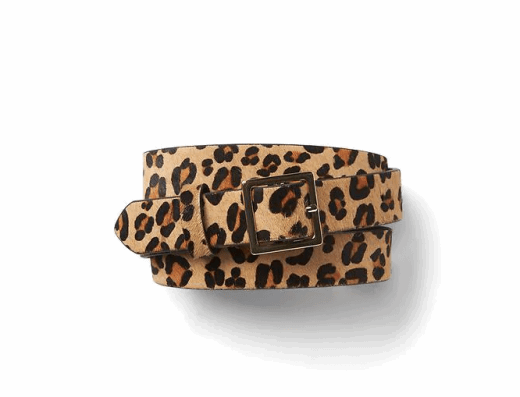 haircalf leopard belt