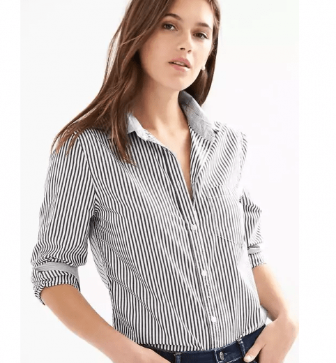 Striped Poplin Shirt