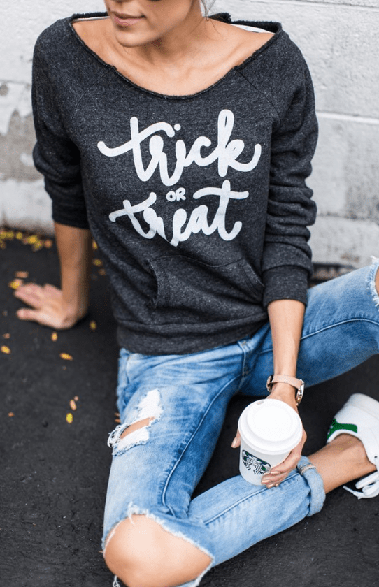 trick or treat sweatshirt