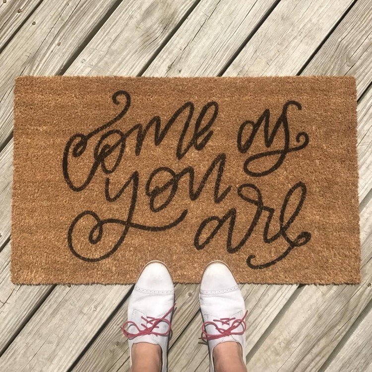 come as you are welcome mat
