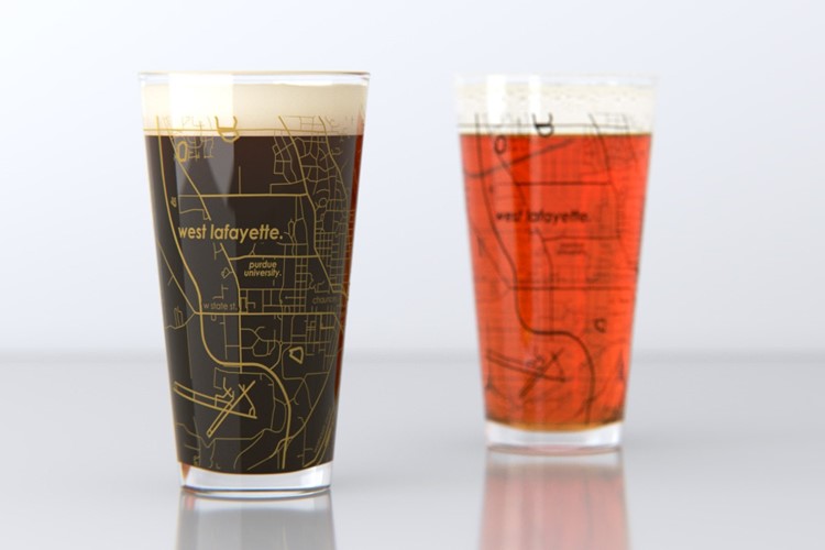 college town pint glasses
