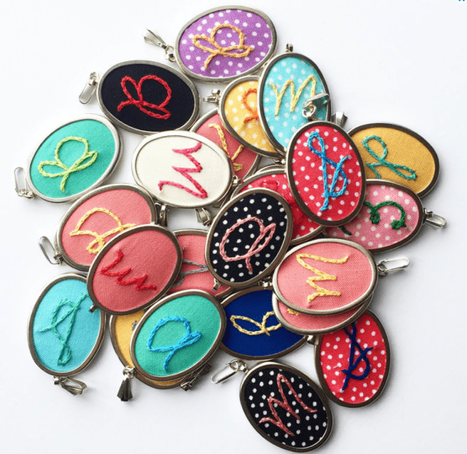 hand embroidered necklace
