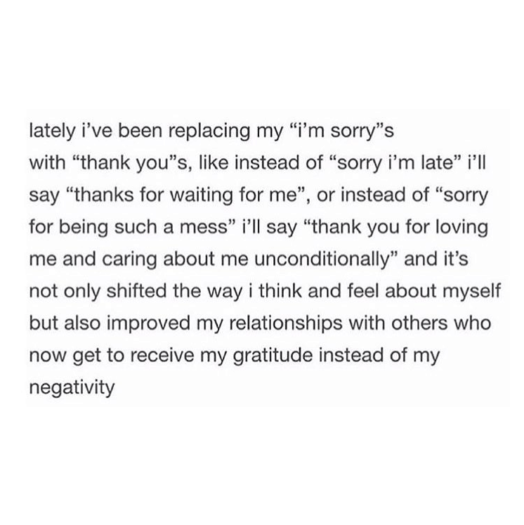 thank you instead of i'm sorry
