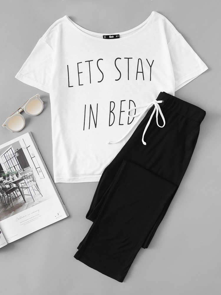 let's stay in bed pajama set