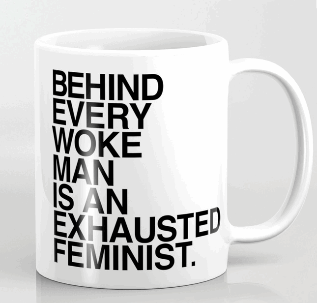 exhausted feminist mug