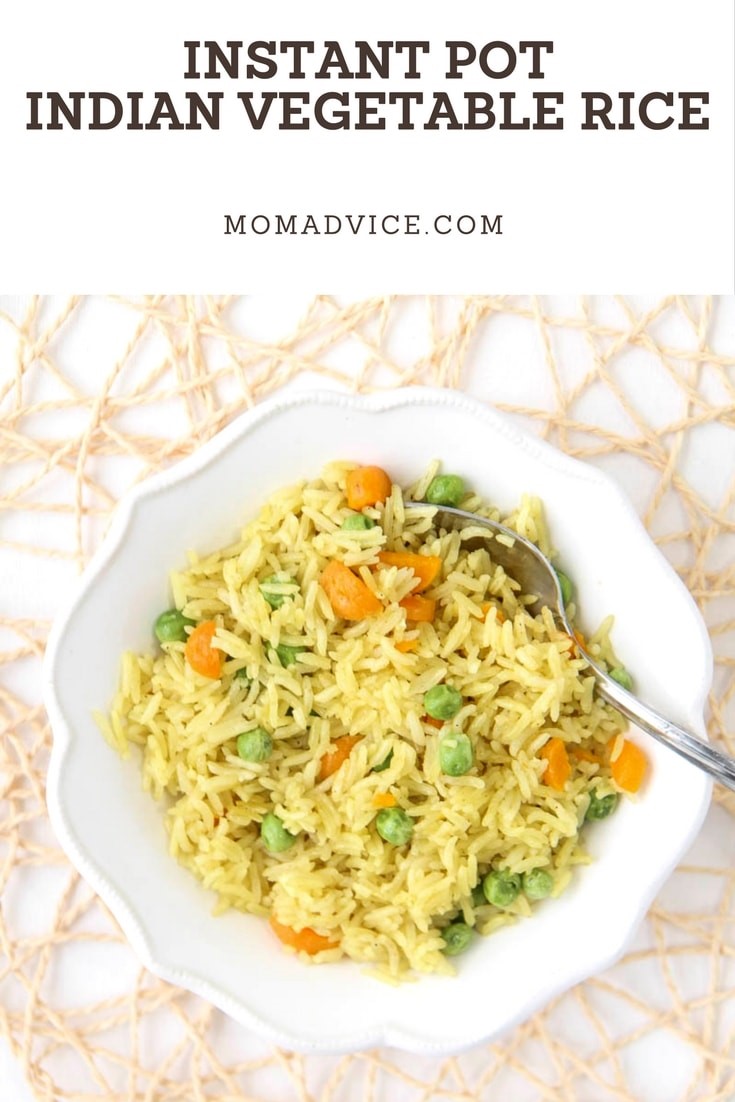 Instant Pot Indian Vegetable Rice from MomAdvice.com