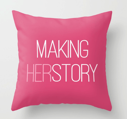 making herstory pillow