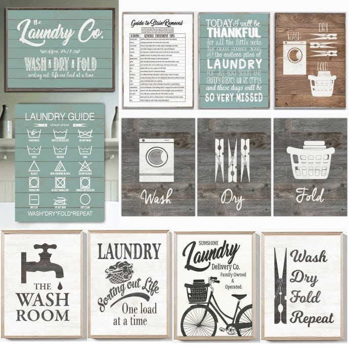 vintage laundry signs