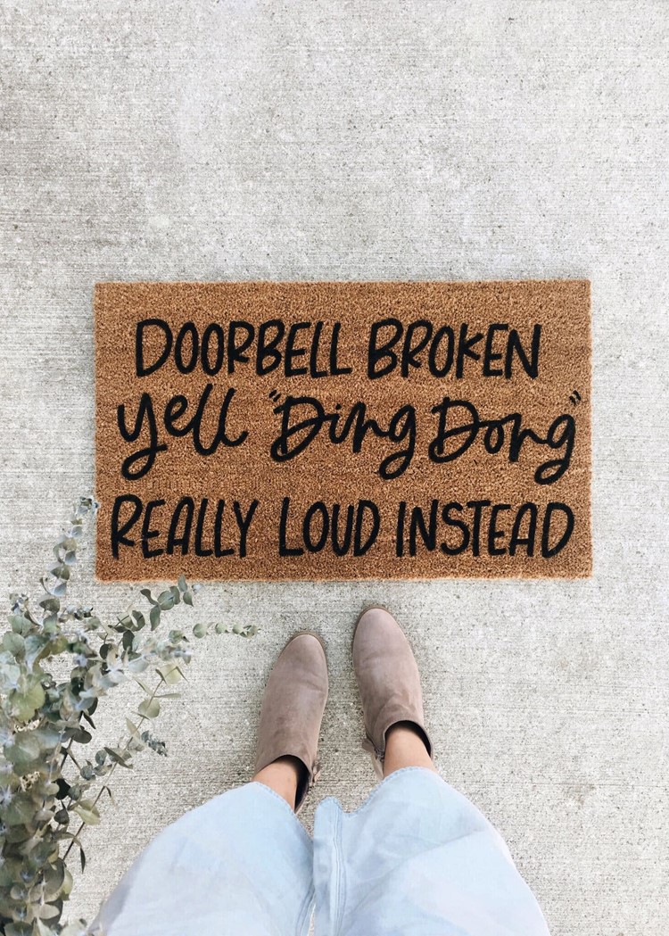 yell ding-dong doormat