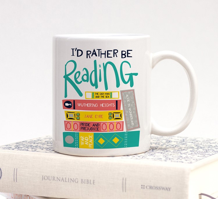 i'd rather be reading mug
