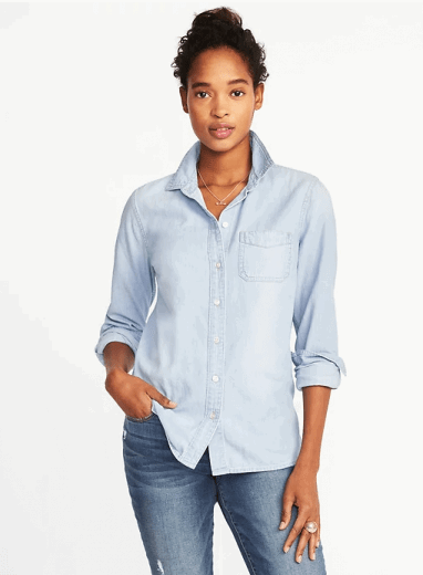 relaxed chambray shirt