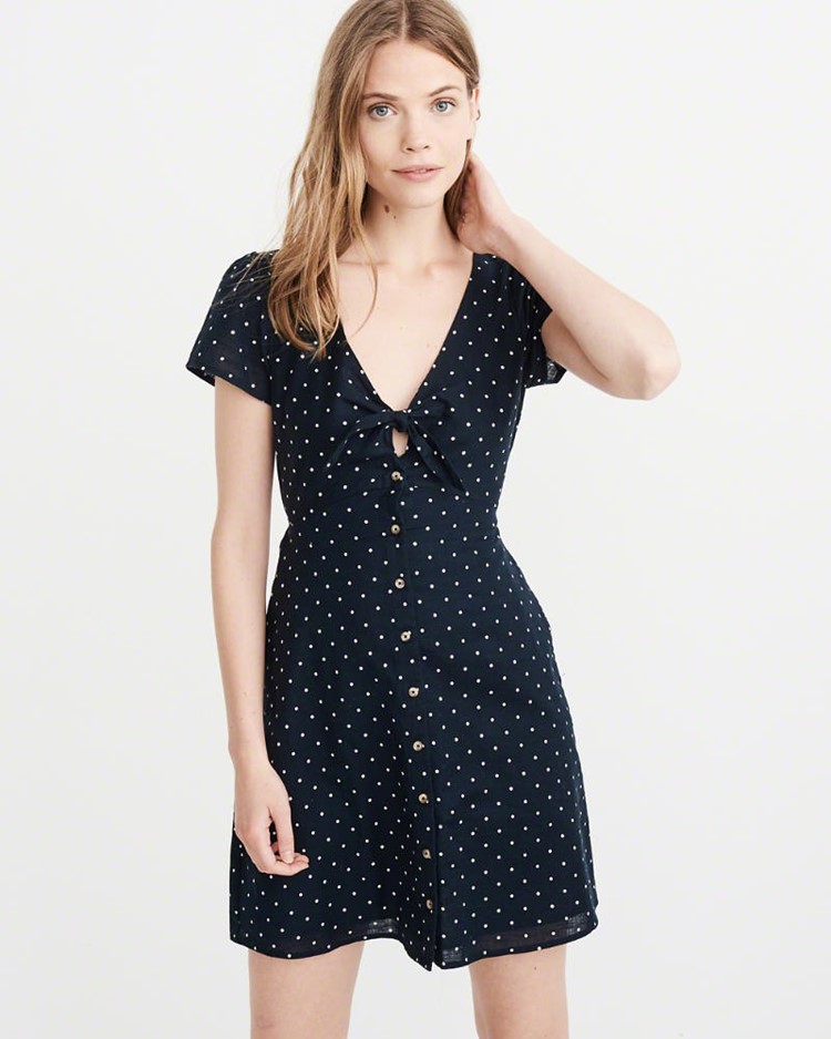 knot-front dress