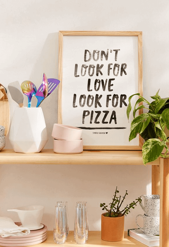 look for pizza