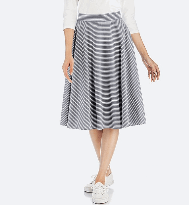 striped circle skirt