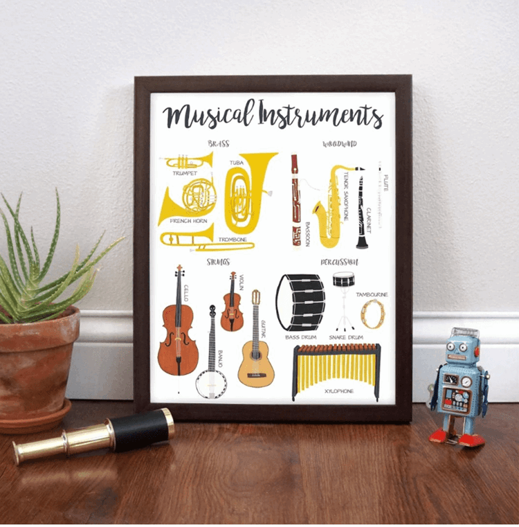 musical instruments poster