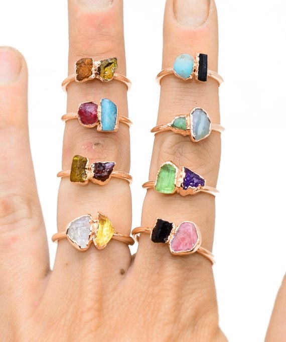 personalized birthstone rings