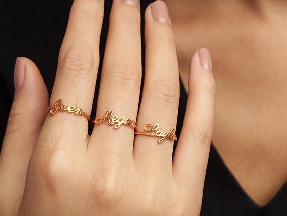stackable name rings