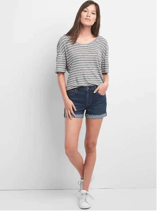 denim shorts