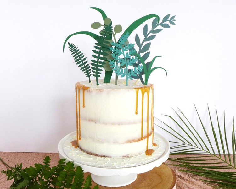 greenery cake topper