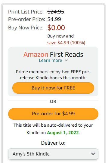 Amazon First Reads Free Book