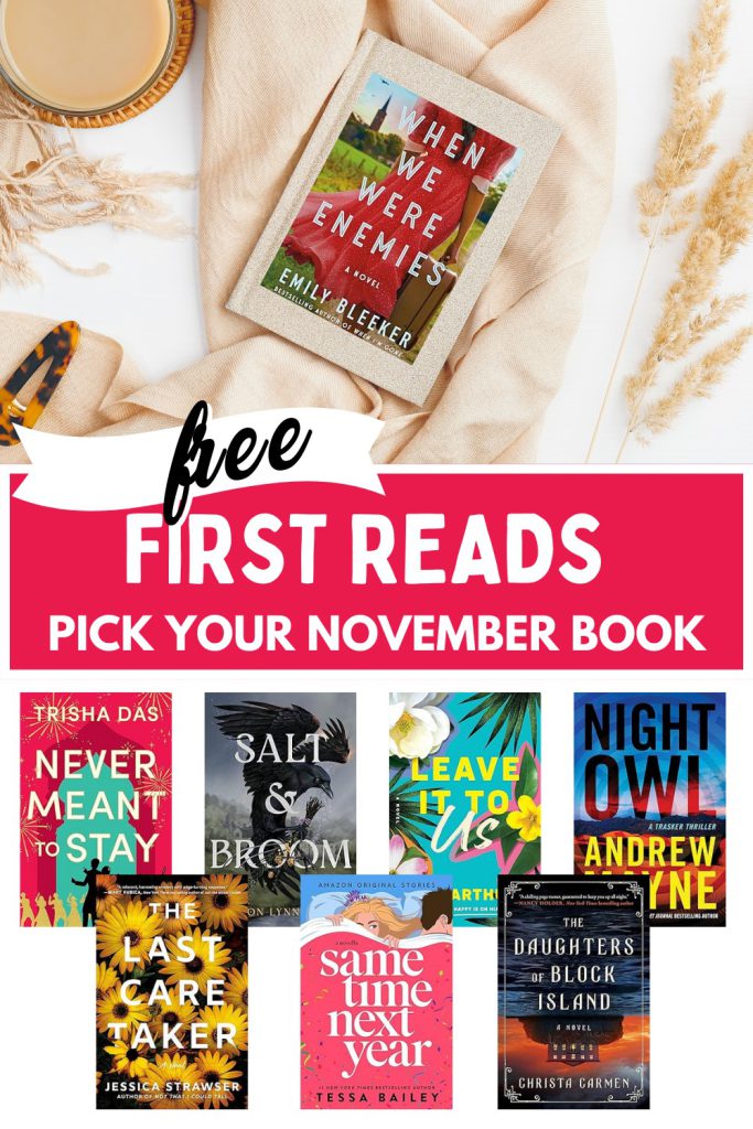 Amazon First Reads November Books