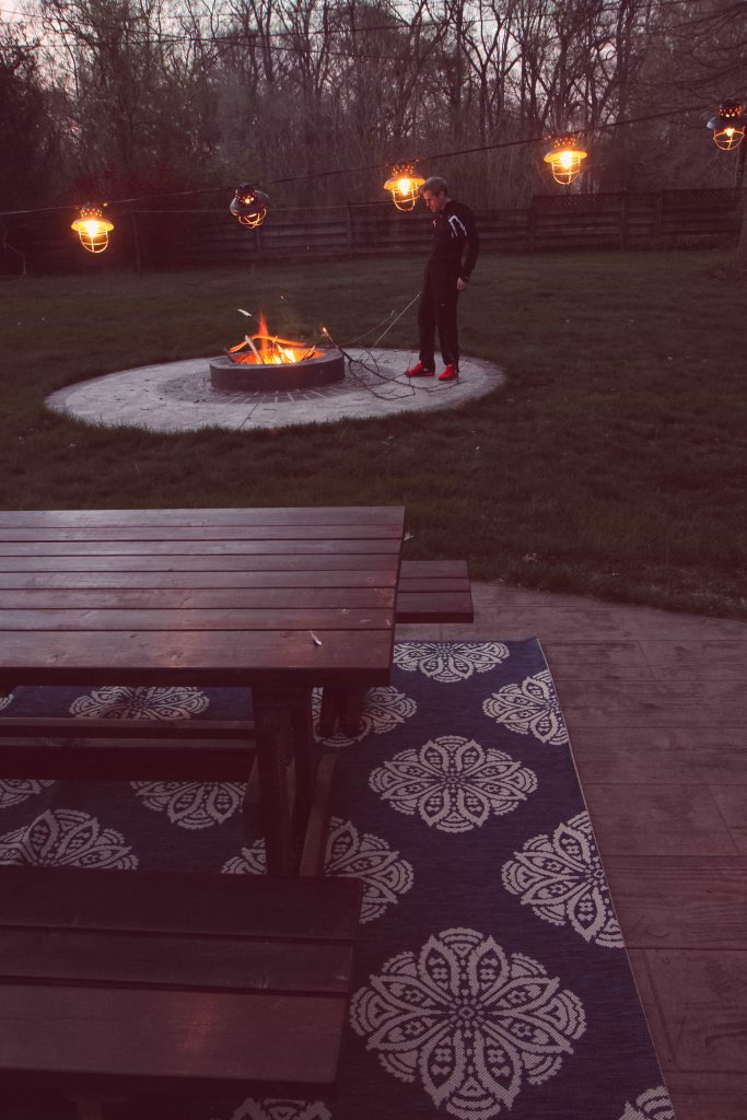 Stamped Concrete Fire Pit